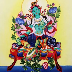 ‘Green Tara’ Tibetan Thangka Painting